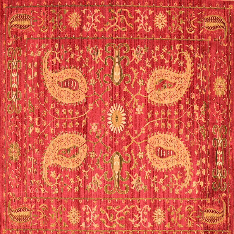 Wool Oriental Indoor Rug, Square 3'