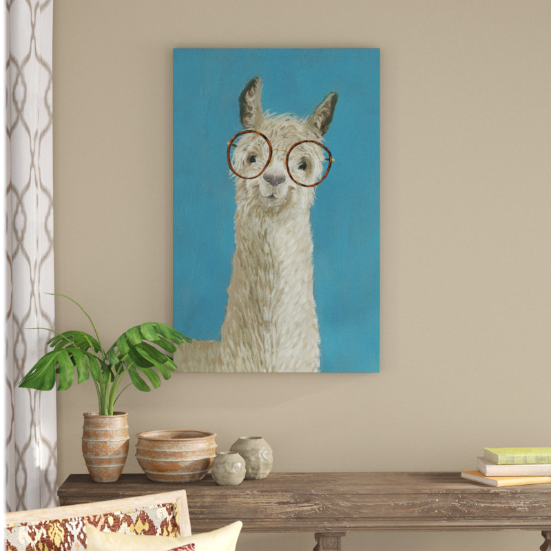 « llama spec iii », peinture sur toile tendue, H 32 po x l 22 po x P 2 po