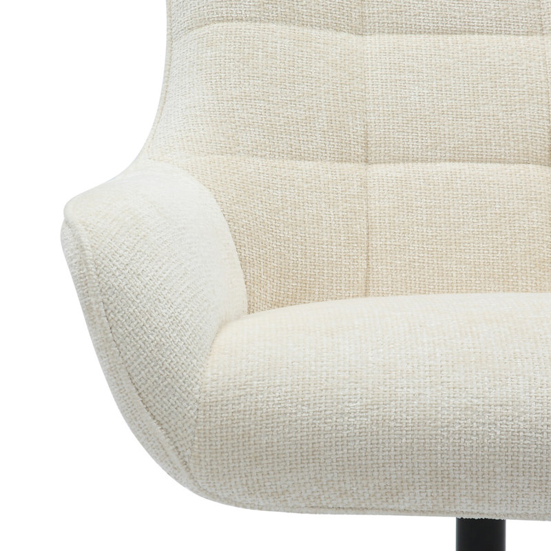 Sessel Upholstered Swivel Accent Chair, Cream