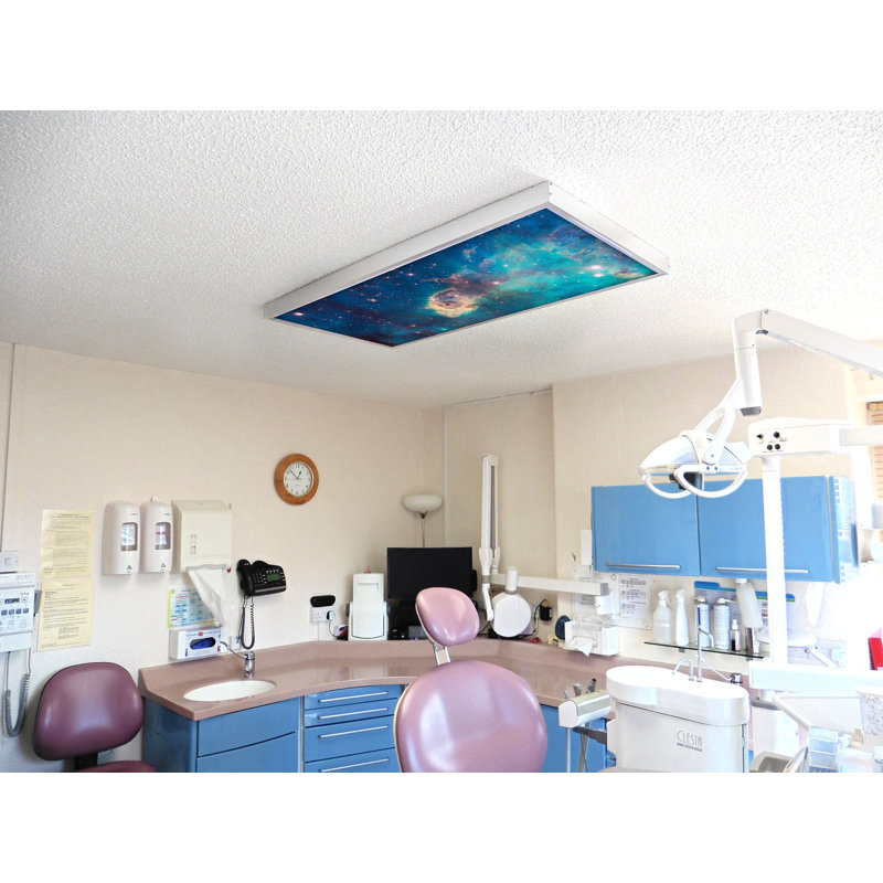 Astronomy Fluorescent Light Covers for Ceiling Lights - For 2x4 Light Fixture - by Octo Lights