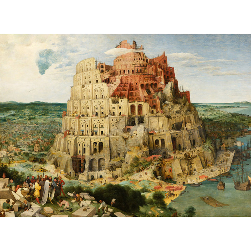 La tour de Babel, H 28 po x l 38 po