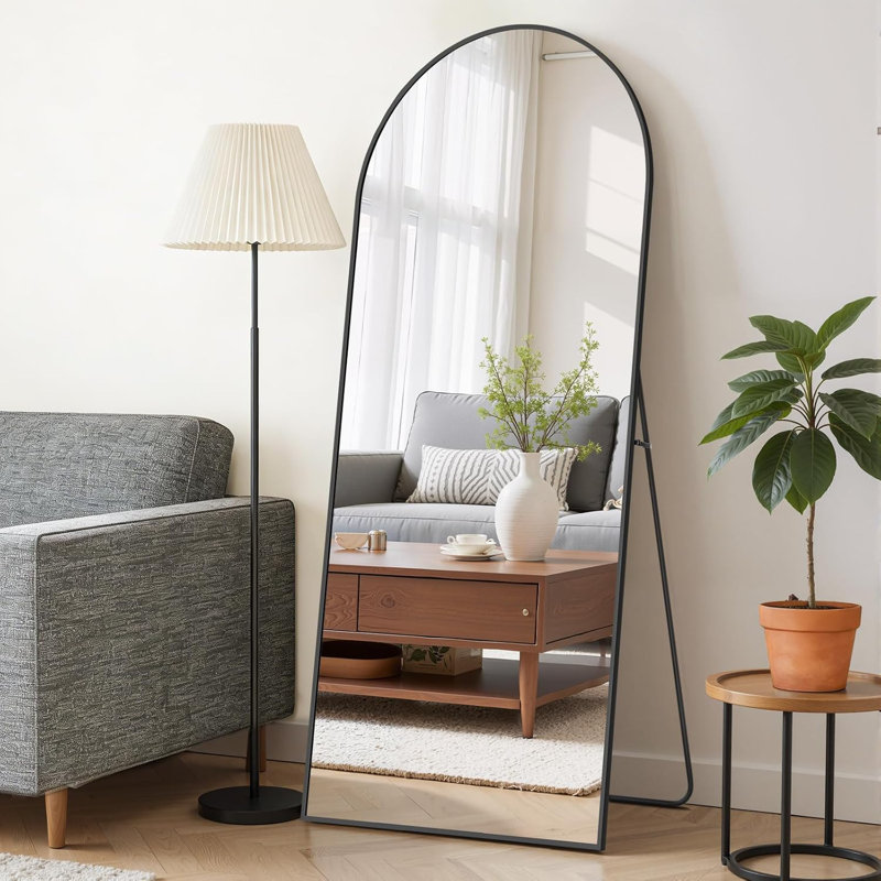 Miroir pleine longueur Masrur, Noir, 64 po x 21 po
