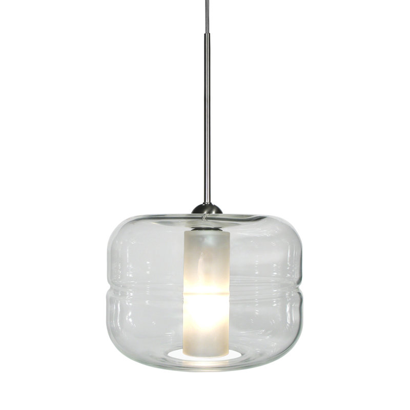 Helsinki 1-Light Pendant, Dark Bronze, Clear, Dome