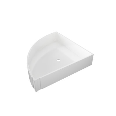 Étagère de coin de douche SMC étanche, fini lustré, installation facile
