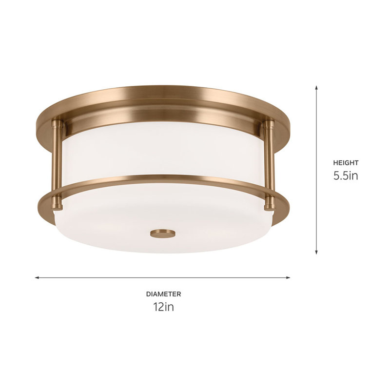 Lezlee Glass Flush Mount, Champagne Bronze