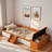 Upholstered Daybed With Stairs And Gas Lift Storage Ottoman-252578127-252578121