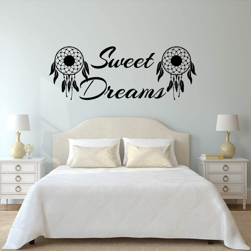 Adhésif décoratif Dream Catcher Sweet Dreams, H 8 po x l 22 po, Noir