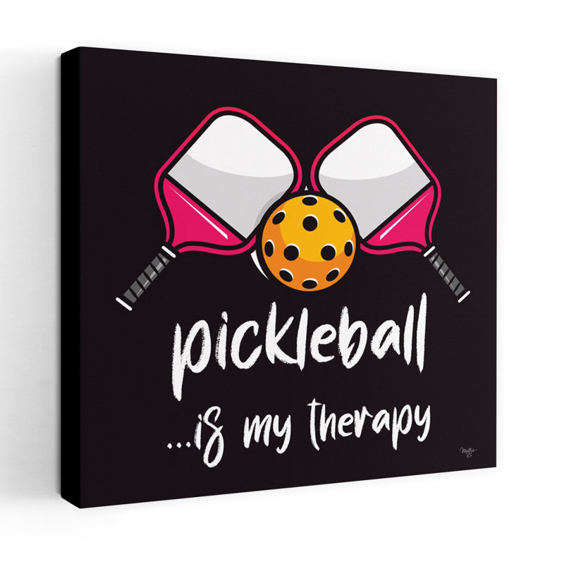 Art typographique contemporain Pickleball Is My Ther Therapie, H 36 po x l 36 po