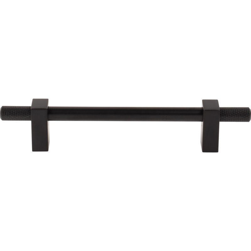 Larkin 4 Knurled Ends Bar Pull, 6 5/16", Matte Black