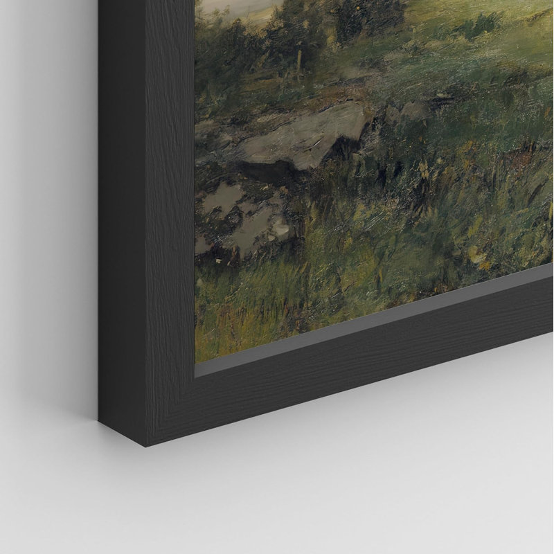 " Country Field Western Wall Art Natural Landscape Wall Decor Countryside For Living Room Bedroom ", Black