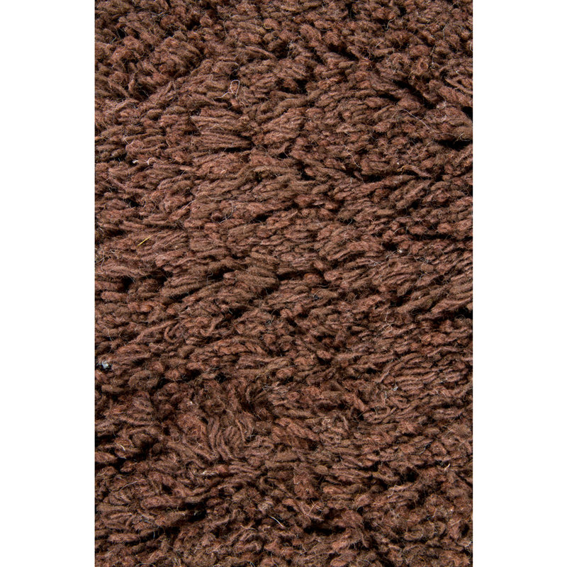 Tapis en laine shaggy marron authentique tissé à la main Eastwood, à poils longs et épais (hauteur de poils : 8,9 cm).