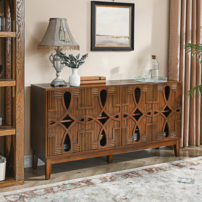 Armoire d'entrée, buffet moderne avec rangement Mid-Century, console de télévision, meuble de rangement