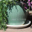 Ensemble de 2 pots à fleurs ronds en céramique émaillée - convient aux jardinières 7 "- perle-897659748-851922034