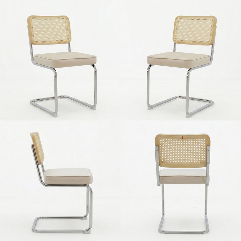 Velvet Upholstered Cantilever Chair in Black, Champagne, Silver