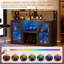 Armoire de bar autoportante avec lumière DEL, prises de courant, support à vin et porte-verre-1695853042