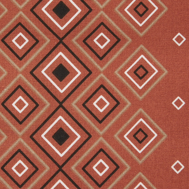 Geometric Cotton Reversible Pillow Cover, Clay