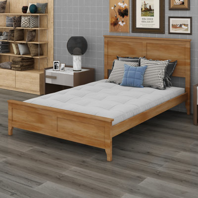 Lit plateforme moderne avec support de lattes en bois robuste