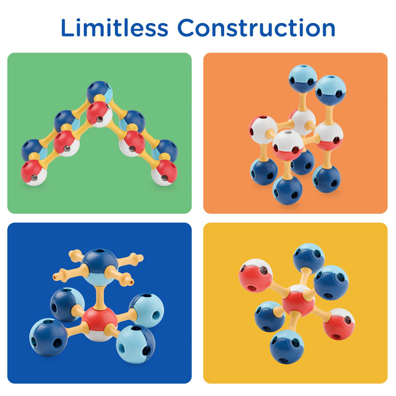 Planète KUB: ensemble de construction magnétique - univers primaire Lite - blocs de construction de l'espace 20 pièces, clic-construire-jouer, jouet empilable éducatif de la tige, enfants 3+