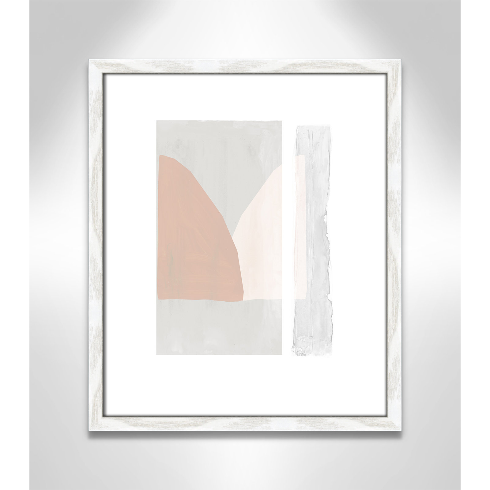 Soft and Light - Painting Print, White Wood Framed Paper, 19" H x 16" W x 0.75" D