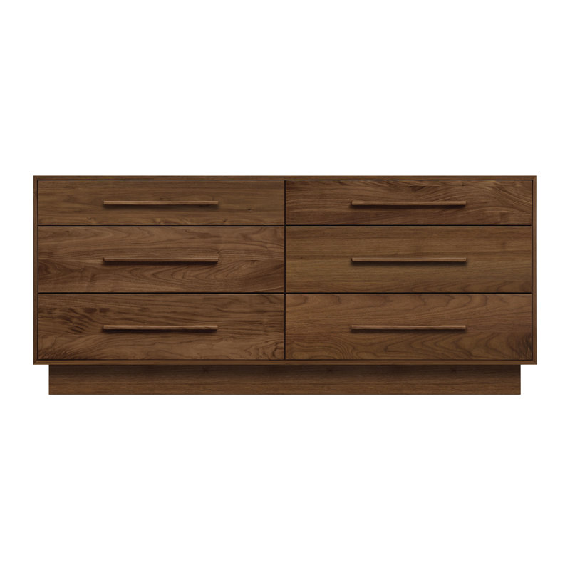 Commode double 6 tiroirs Moduluxe, Noyer naturel