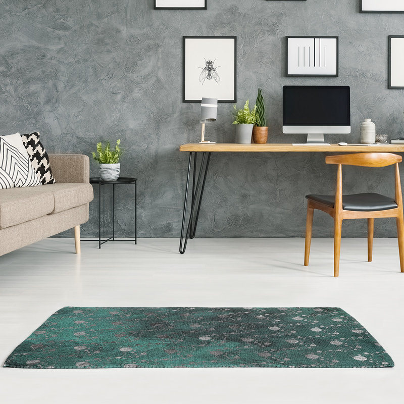 Tapis de planètes et étoiles vertes, Rectangle 4 pi x 6 pi