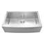 Évier de cuisine à cuve simple en acier inoxydable de calibre 16 avec tablier frontal encastrable à tablier frontal 16 po x 21 po SleekSteel
