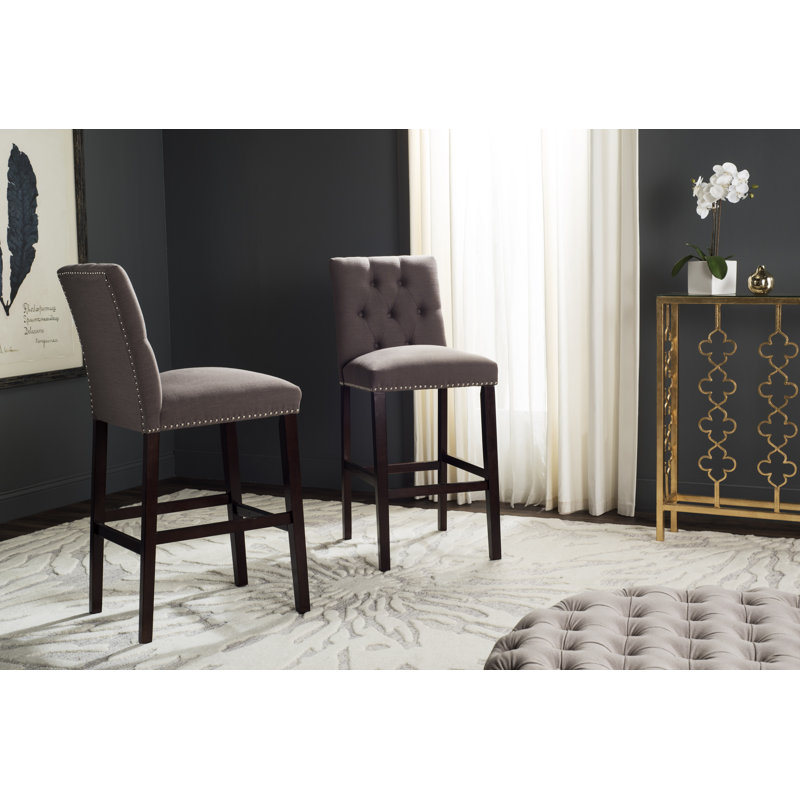 Tabouret de bar et de comptoir McLoud, Taupe foncé, Tabouret de bar (hauteur de siège 31,5 po)