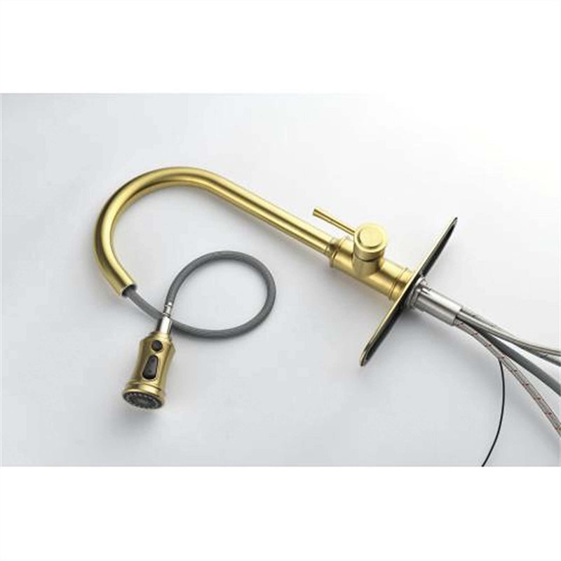 Red Cloud Pull Down Kitchen Faucet, Gold