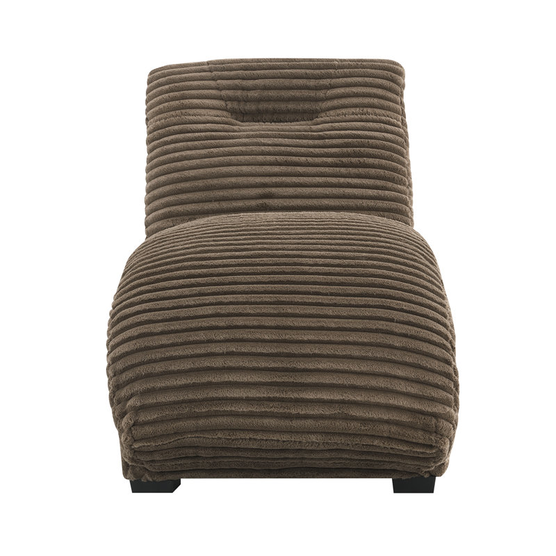 Upholstered Chaise Lounge, Brown