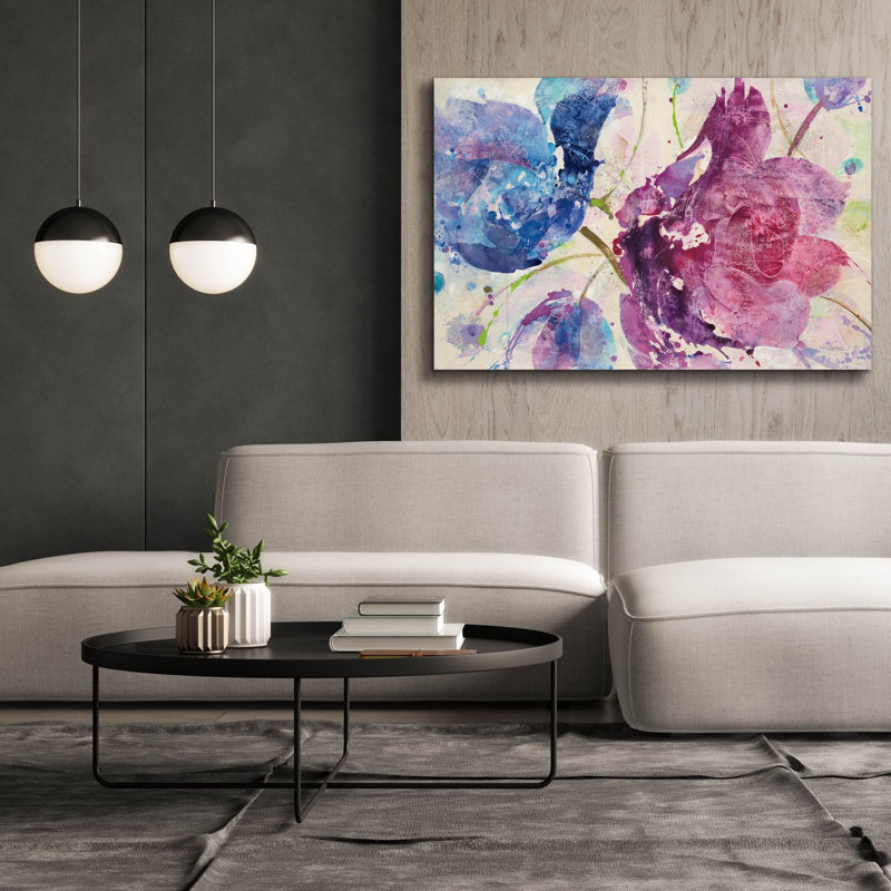 Art mural sur toile Epic Graffiti «Fireworks Abstract V2» par Albena Hristova, H 40 po x l 60 po x P 1,5 po