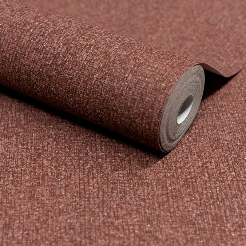 Surfaces Collection Stone Texture Wallpaper Roll, Red