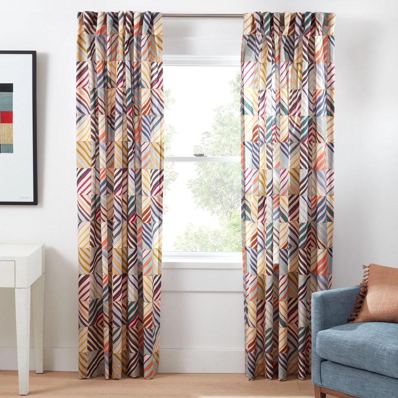 Potter Linen Multi Curtain Panel, 55" W x 84" L