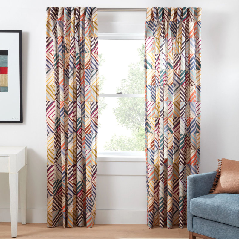 Potter Linen Multi Curtain Panel, 55" W x 63" L