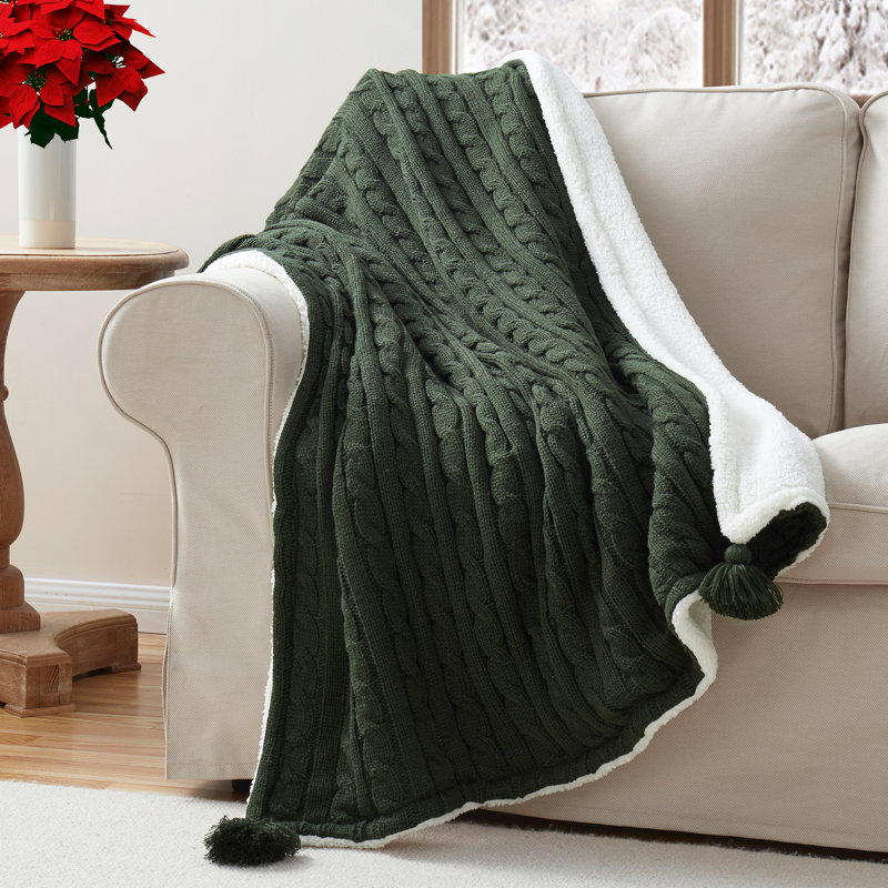 Cable Knit Throw Blanket