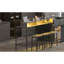 Console 59 po avec 3 tabourets, prise de courant, ambiance à DEL et fonction de rangement, faite de matériaux de haute qualité, pour la cuisine de la salle à manger Mobilier de bar 4 pièces: cadre de 59 pouces, cuisine, salon