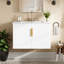  Vintage Vanity with Ceramic Sink, 3-Hole Basin and Soft Closing Doors, Freestanding Bathroom Cabinet
