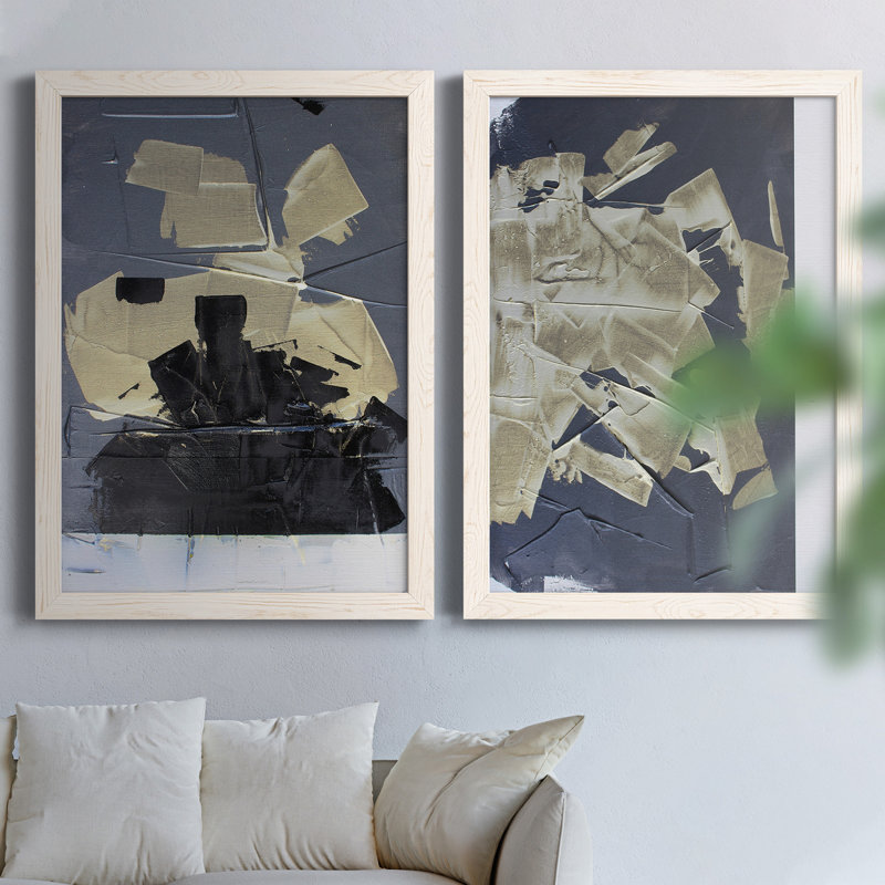 Reproduction encadrée Gold II, H 43,5 po x l 31,5 po x P 1 po, Toile blanche encadrée, Pas de tapis