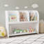 Bibliothèque avec 4 compartiments, étagère à livres, présentoir de rangement, support, organisateur de jouets, salle de jeux, chambre de bébé