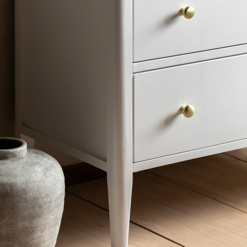 3 - Drawer Rectangle Accent Chest, White