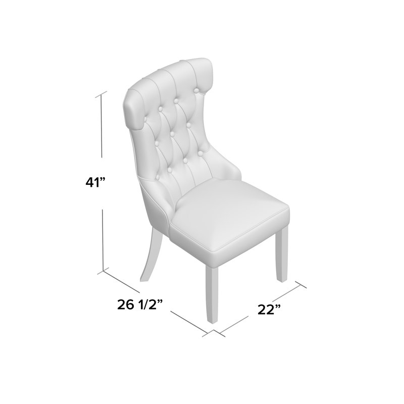 Manchester Upholstered Side Chairs, Light Grey/Black