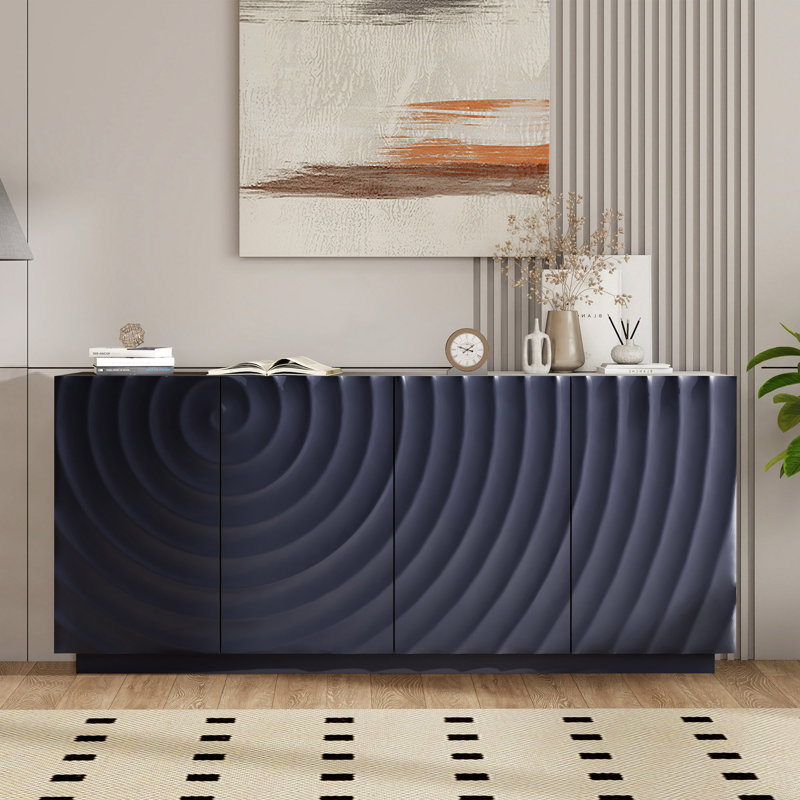 Broadview 59" Sideboard Buffet, Navy Blue