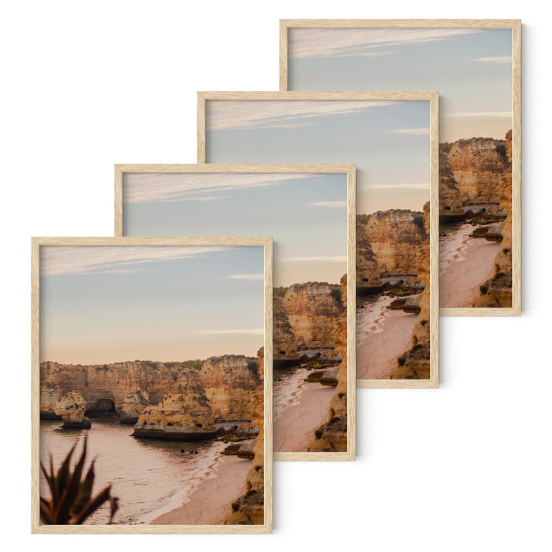 Classic 8x10 Beige Oak Wood Wall Frame Set