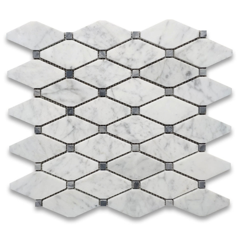 Carreau de mosaïque pour mur et plancher en marbre 12 po x 12 po