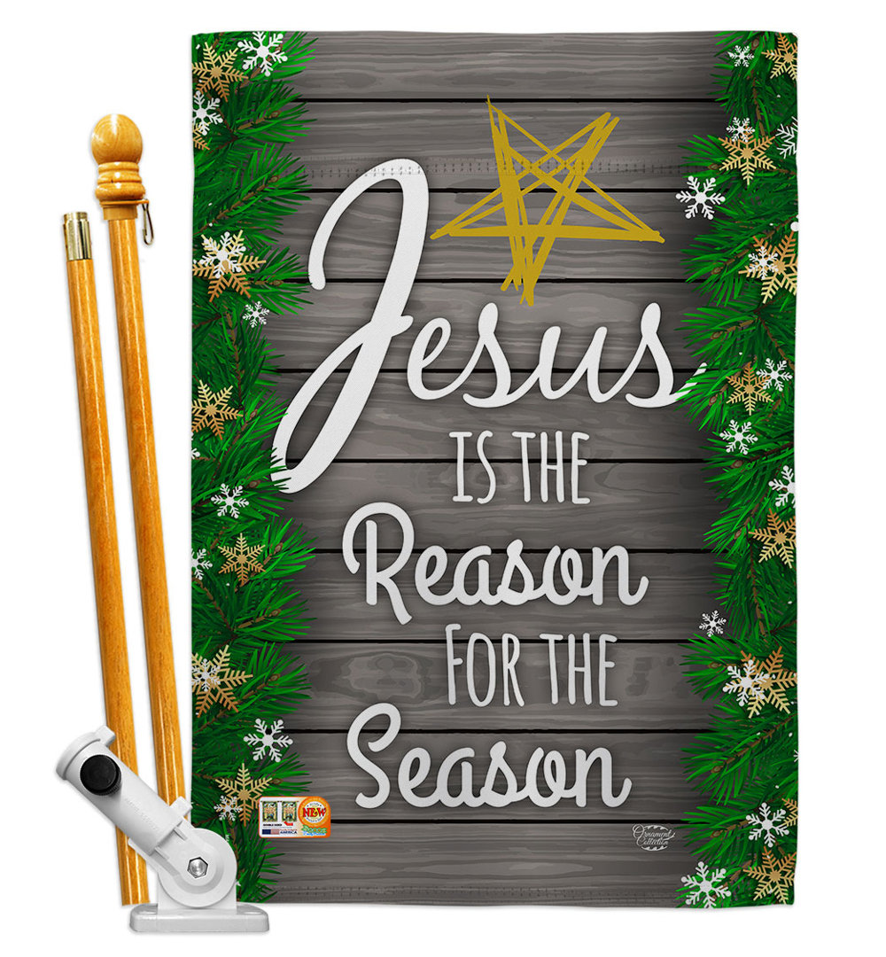Double Sided 40'' H x 28'' W Polyester Flag Set Ornament Collection