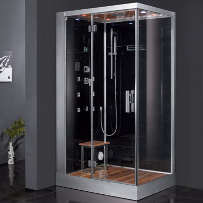 39.3'' W 89.2'' H Framed Rectangle Left Steam Shower