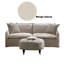 Canapé moderne Upendo avec 2 coussins, lin