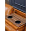 Canapé modulaire en similicuir 2 pièces élégant et confortable, en forme de L, faisant face à la gauche, 3 sièges, accoudoirs ronds, garniture cloutée, coussins amovibles, idéal pour les fêtes, deux coussins décoratifs en forme