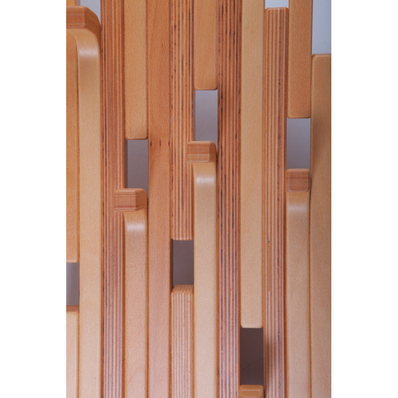 Tetris 6 - Hook Wall Mounted Coat Rack, Natural