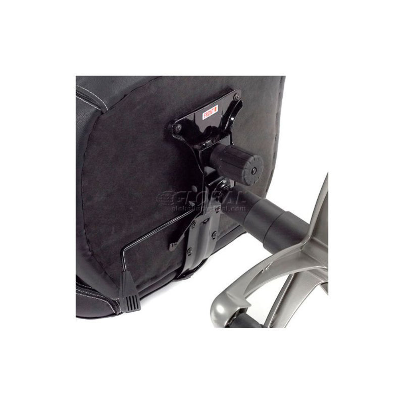 Interion Executive Chair With High Back & Fixed Arms, Bonded Leather/Saddle Stitching, Black