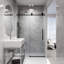 Elan Hart 56-60" W x 76" H Sliding Frameless Shower Door with 3/8" Clear Glass-244612124